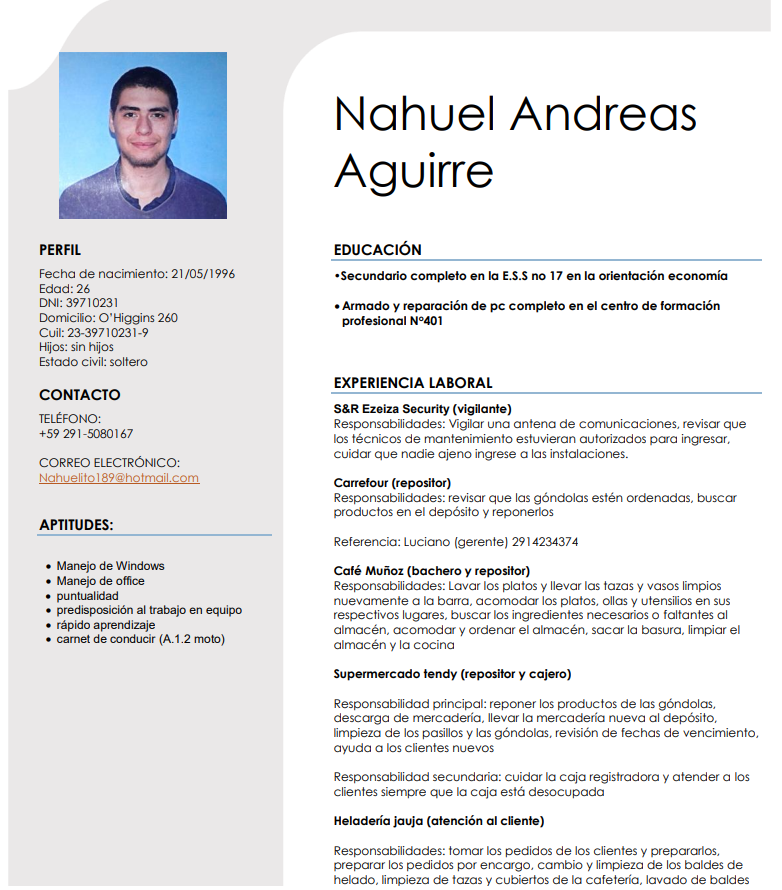 cv imagen