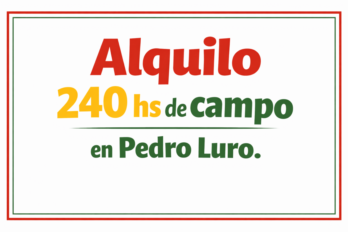 Se alquila campo en Pedro Luro